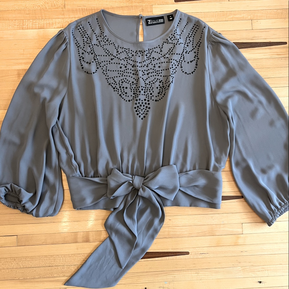 NWT NY&CO Beaded Top w/Wrap Detail